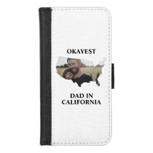 Custom USA photo Okayest dad Fathers day iPhone 8/7 Wallet Case