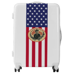 Custom USA President Flag Luggage