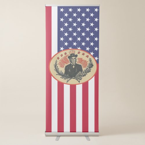 Custom USA President Flag Retractable Banner