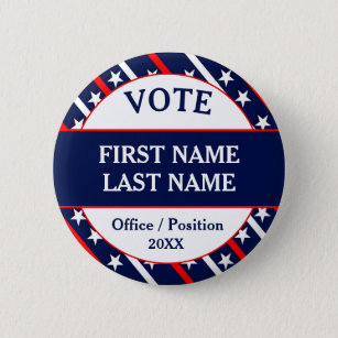 Custom USA Vote Campaign  Button