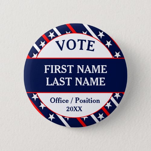 Custom USA Vote Campaign  Button