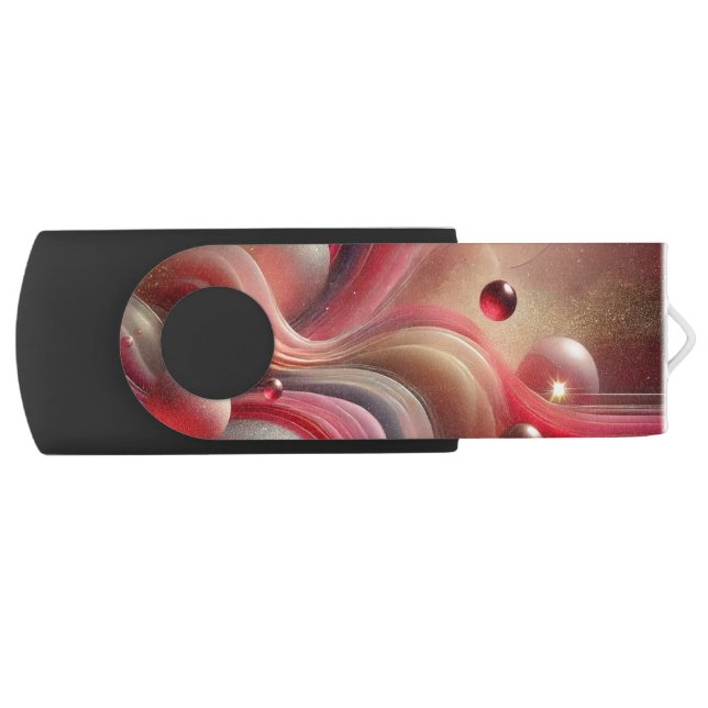 Custom USB Flash Drive with Abstract Art Design (Front)