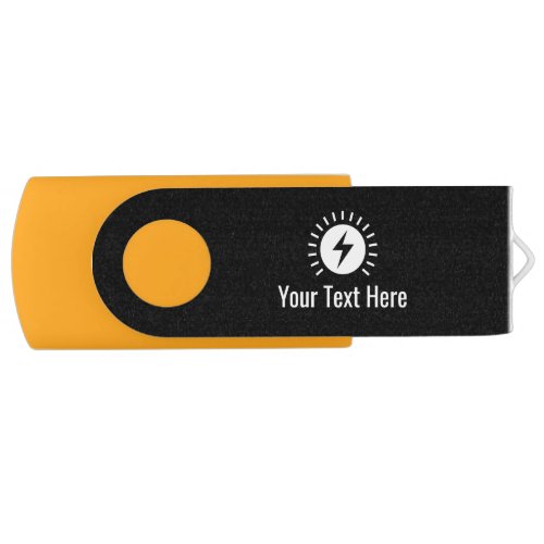 Custom USB flash drive with electric power logo