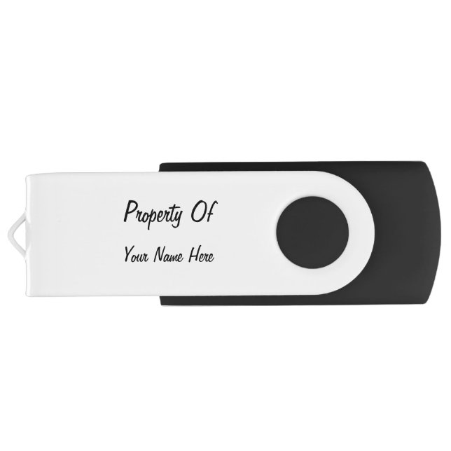 Custom USB Swivel Flash Drive for Writers (Back)