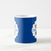 Custom Use Own Business Logo Company Event Blue Coffee Mug (Center)