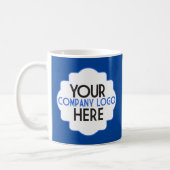 Custom Use Own Business Logo Company Event Blue Coffee Mug (Left)
