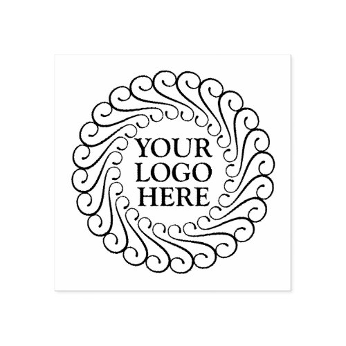 Custom Use Your Own Company Logo Modern Rubber Stamp