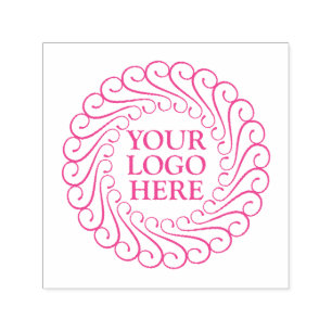Custom Use Your Own Company Logo Modern Self-inking Stamp