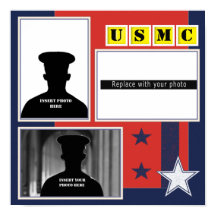 Custom USMC Stars Photo Collage