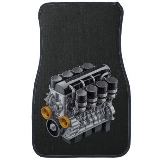 Custom V8 Engine Car Floor Mats