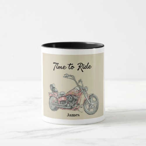 Custom V twin Bobber motorcycle   Mug