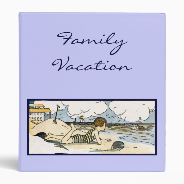 Custom Vacation Beach Art Binder (Front)