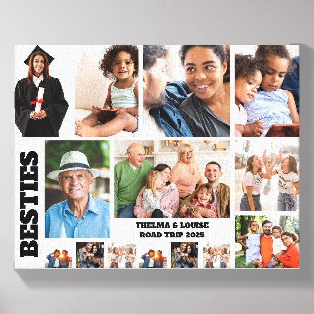 Custom Vacation Memory Canvas Print Photo Tile (Front Set)