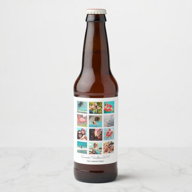 Custom Vacation Overview | Instagram | Beer Label (Front)