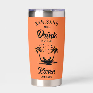 Custom Vacation Travel Beach Girls Weekend Trip Insulated Tumbler