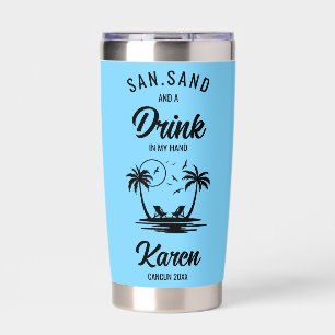 Custom Vacation Travel Beach Girls Weekend Trip Insulated Tumbler