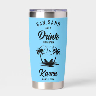 Custom Vacation Travel Beach Girls Weekend Trip Insulated Tumbler