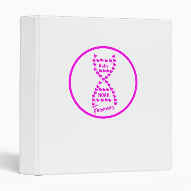 Custom Valentine Binder - Personalized Name 3-Ring (Front/Spine)