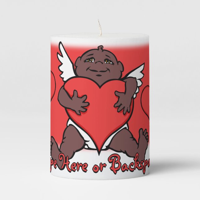 Custom Valentine Candles Cute Cupid Love Candles (Front)