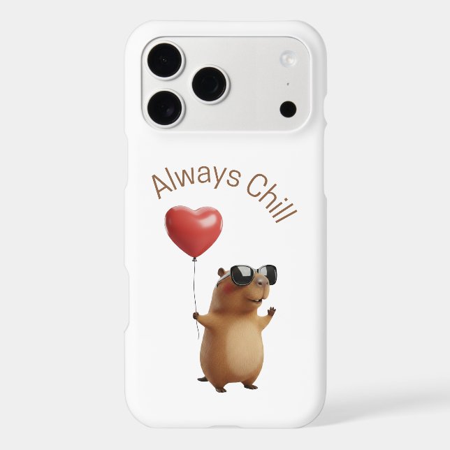 Custom Valentine Capybara Heart Phone Case (Back)