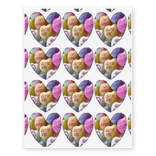 CUSTOM VALENTINE HEARTS TEMPORARY TATOOS TATTOOS