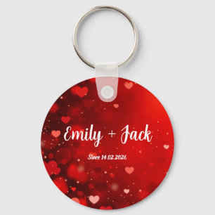 Custom Valentine Love Gift for Him & Her Keychain