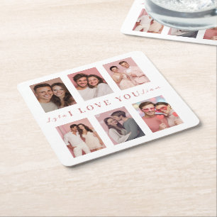 Custom Valentine’s Day Coaster – I Love You Text