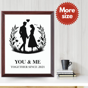 Custom Valentine’s Day Gift for Him & Her   Unique Award Plaque