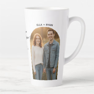 Custom Valentine's Day Couple’s Name & Picture Latte Mug