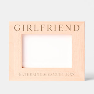 Custom Valentine's Day Girlfriend Name & Date Engraved Frames
