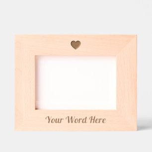 Custom Valentine's Day Heart Wood Engraved Frames