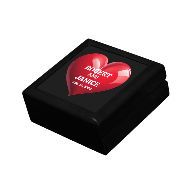 Custom valentines day personalize heart gift box (Side)