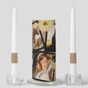 Custom Valentine's Day Romantic Couple Photo  Unity Candle Set