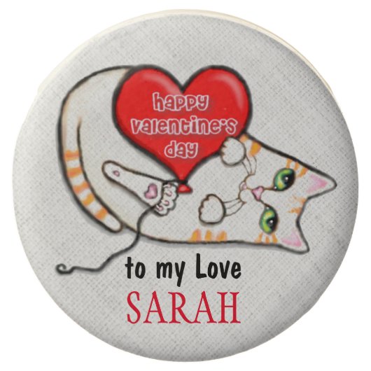 Custom Valentine's Day Tabby Cat Oreo® Cookies (Front)