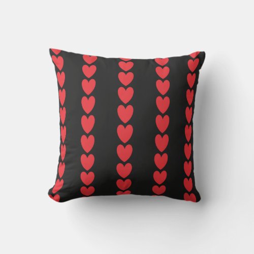 Custom Valentines Day Weddings Red Heart Patterns Outdoor Pillow