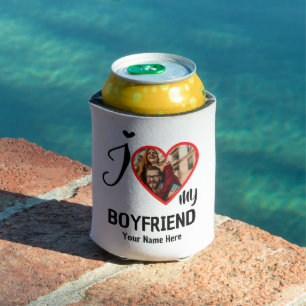 Custom Valentines Heart Photo I Love My Boyfriend Can Cooler