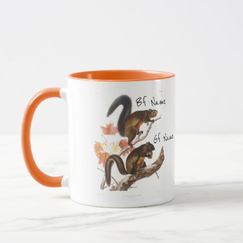 Custom Valentines Squirrel Squirrelly Couple Mug