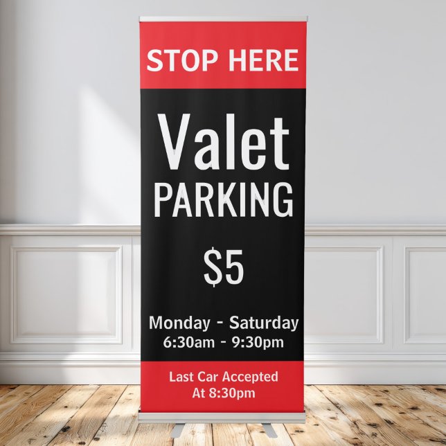 Custom Valet Parking Retractable Banner (Creator Uploaded)