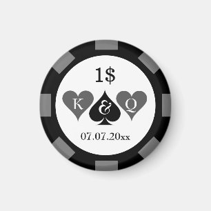 Custom value poker chip casino wedding favor gift magnet