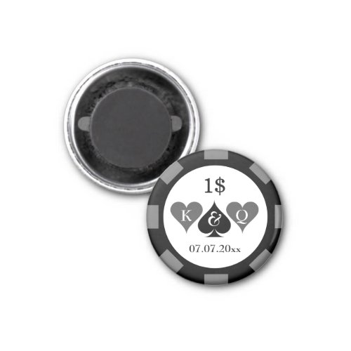 Custom value poker chip casino wedding favor gift magnet
