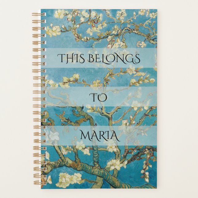 Custom Van Gogh Almond Blossom (1890)  Planner (Front)