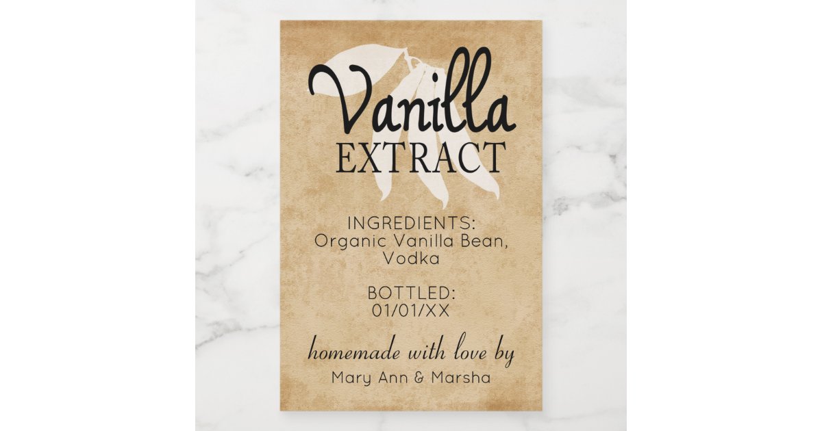 Custom Vanilla Extract Labels