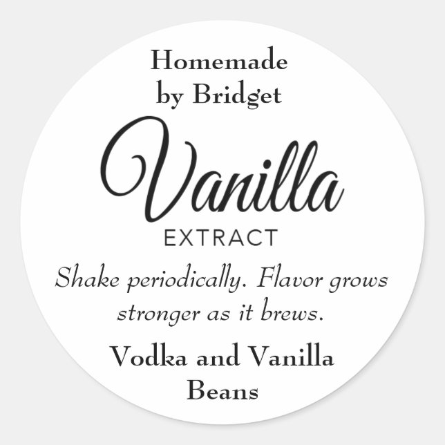 Custom Vanilla Extract Sticker VE025_03bl (Front)