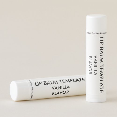 Custom VANILLA Flavor Lip Balm Blank Template