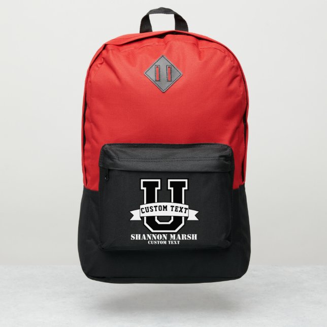 Custom Varsity Backpack - Design Your Own (Front)