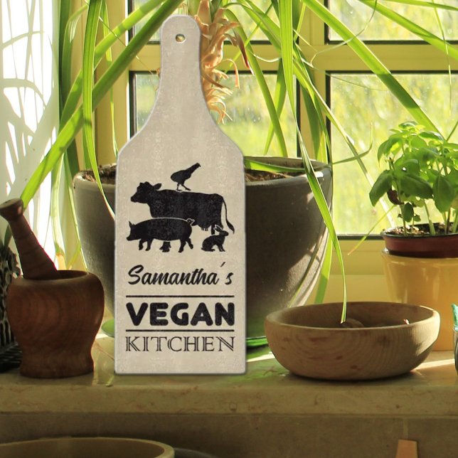 Custom Vegan Kitchen,  Farm Animals  Cutting Board (Creator Uploaded)