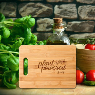 Custom Vegan Plant Powered Engraved Engraved Cutting Board