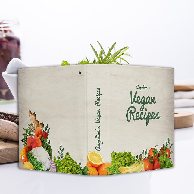 Custom Vegan Recipes 3 Ring Binder (Creator Uploaded)