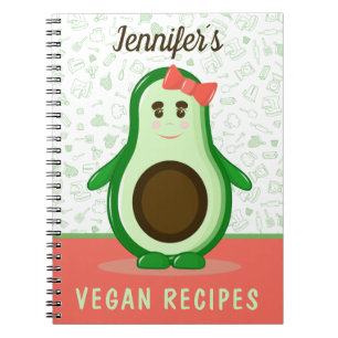 Custom Vegan Recipes Notebook