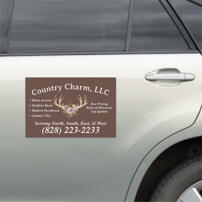 Custom Vehicle Exterior Business Sign Magnet (In Situ)